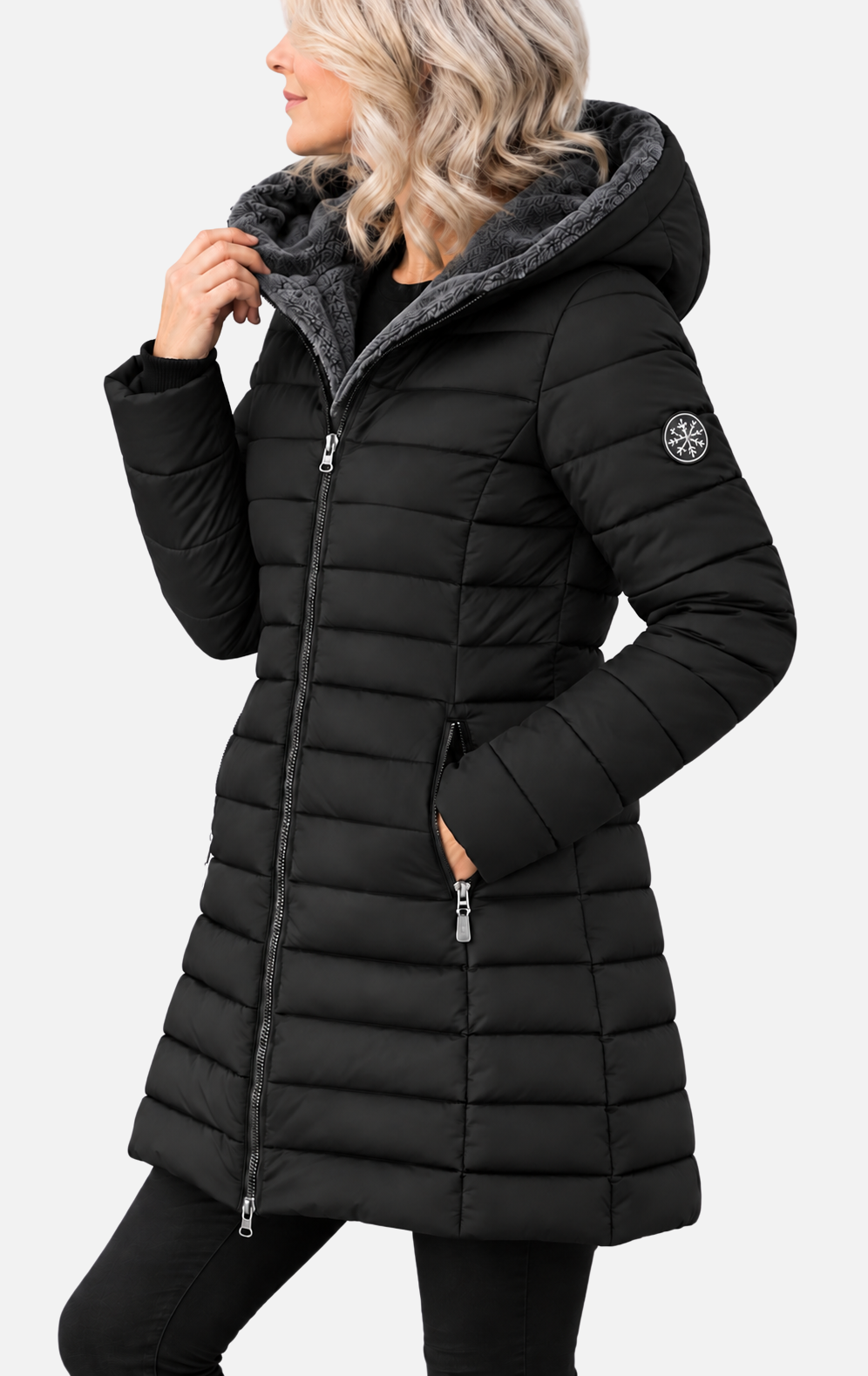 Olivia Women's Hooded Quilted Winter Puffer Coat