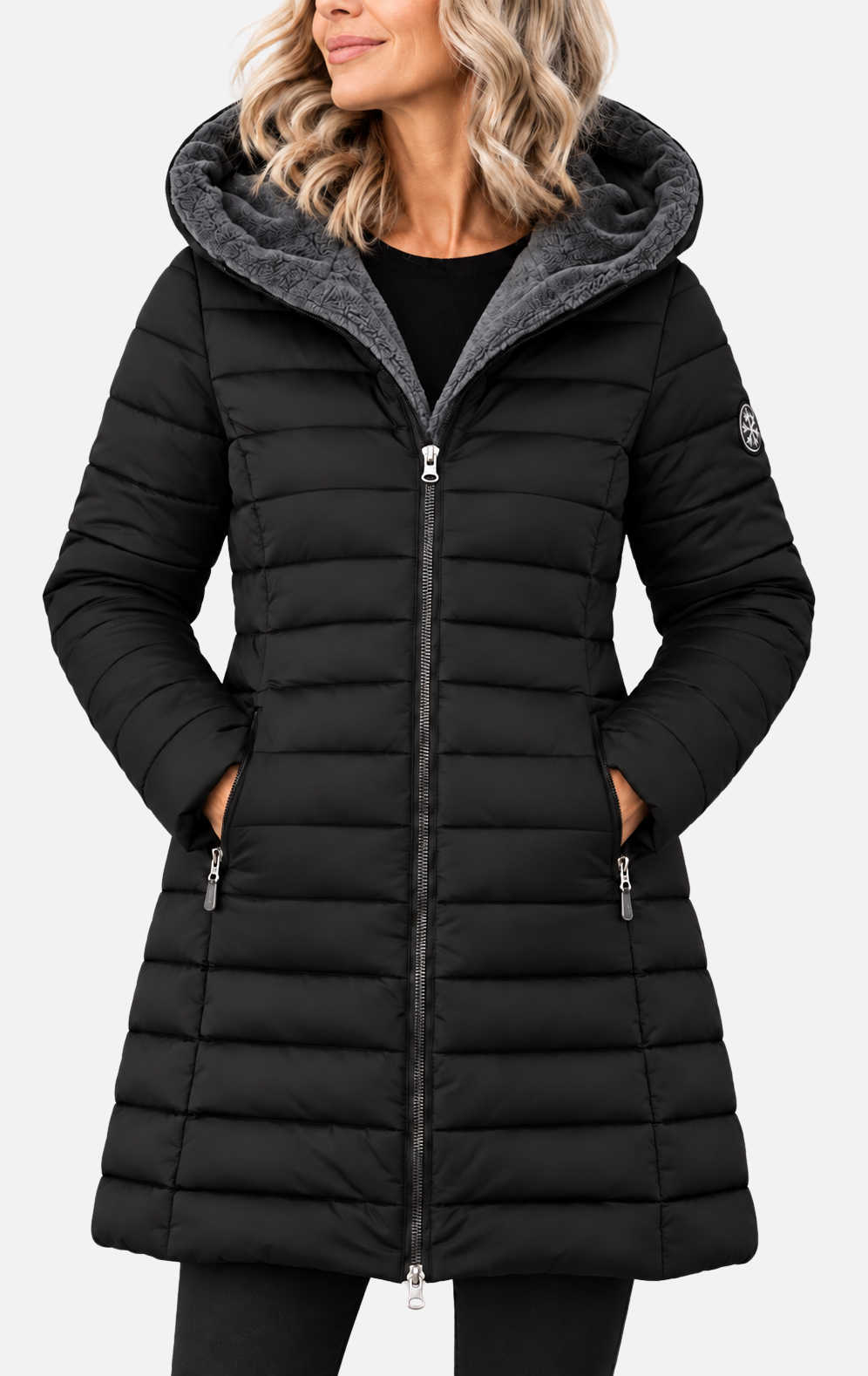 Olivia Women's Hooded Quilted Winter Puffer Coat