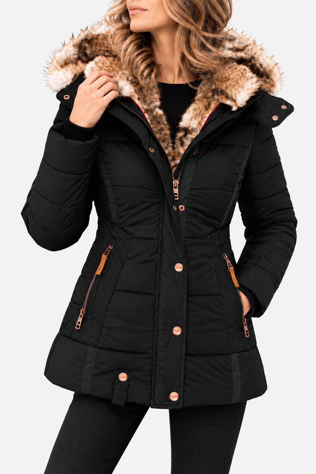 Belén Women's Fur-Lined Hooded Winter Jacket