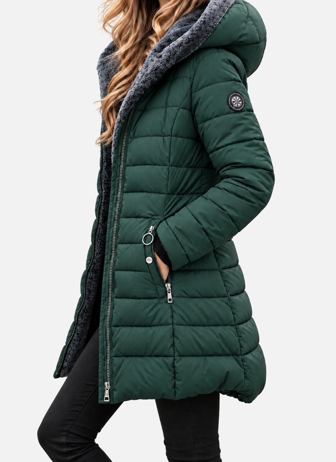 Olivia Women's Hooded Quilted Winter Puffer Coat