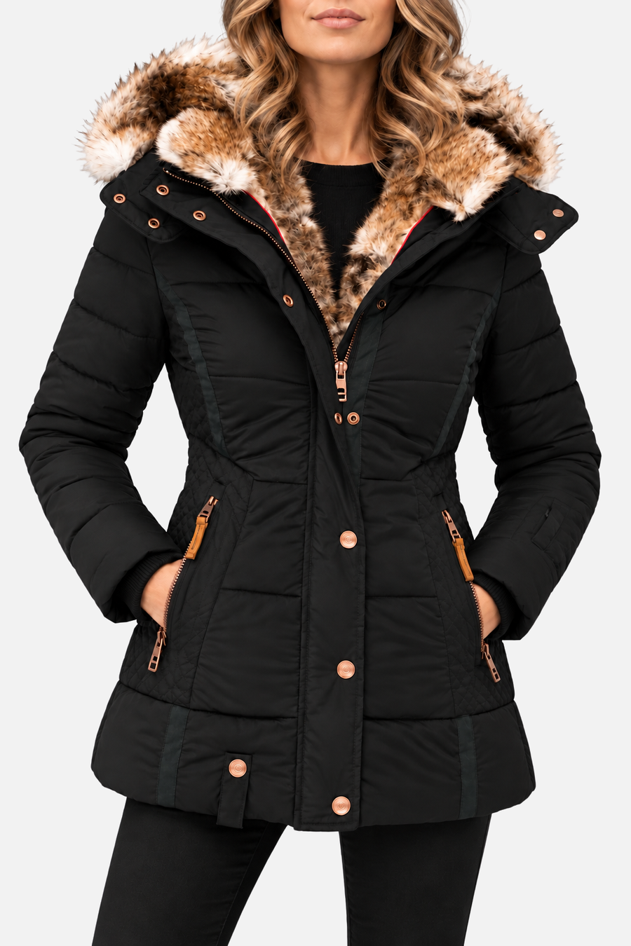 Belén Women's Fur-Lined Hooded Winter Jacket